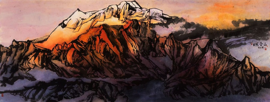 韩一作品《日照金山》——在雪域之巅，看见民族精神的光辉